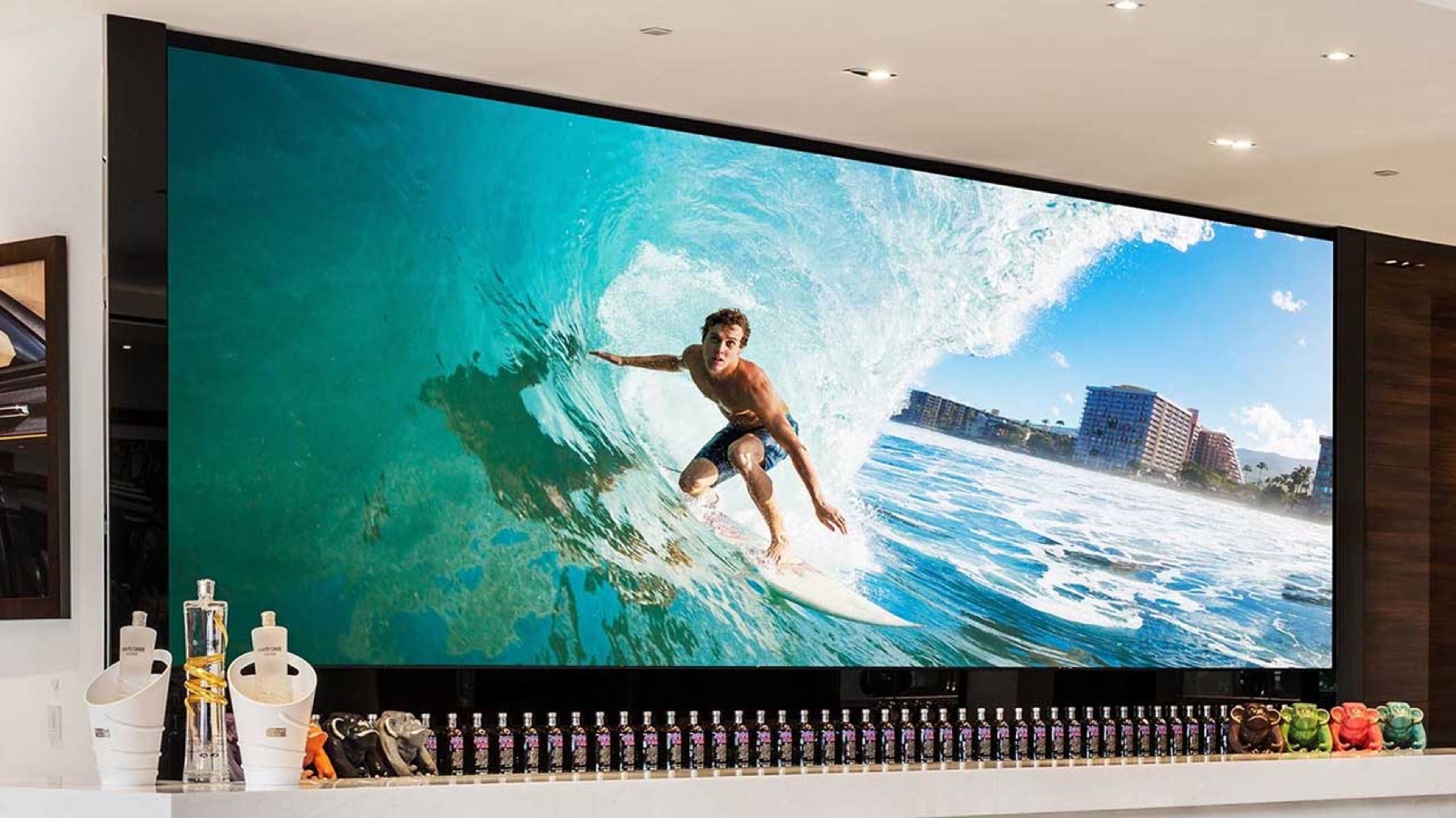 LED video stena v interiéri
